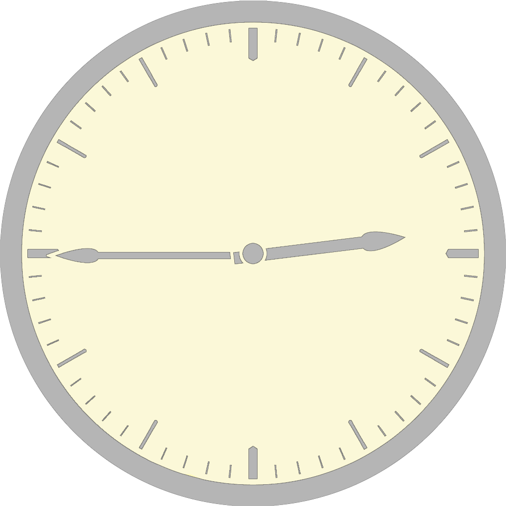 clock face at two forty-five